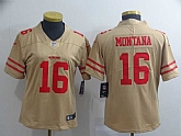 Women Nike 49ers 16 Joe Montana Cream Inverted Legend Limited Jersey,baseball caps,new era cap wholesale,wholesale hats
